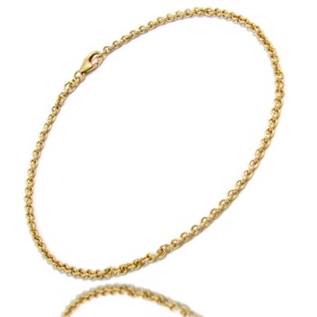 Anker rund - 18 kt guld - halskæder 1,5 mm bred (tråd 0,4 mm) og 90 cm lang