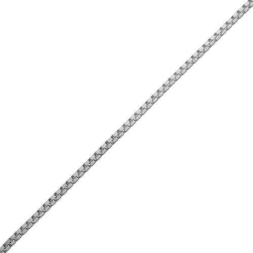 14 kt hvidgulds Venezia halskæde, bredde 1,3 mm og længde 42 cm