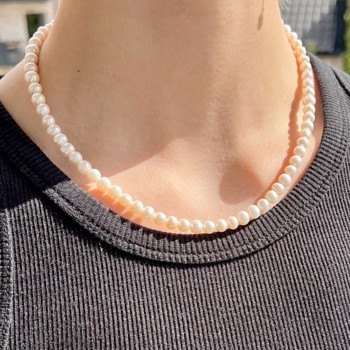 Blank Sterling sølv Halskæde fra Aagaard , Pearls