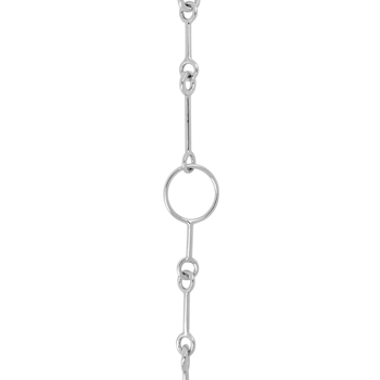 Siersbøl Shape's Sølv rhodineret system-kæde led delt 45cm 